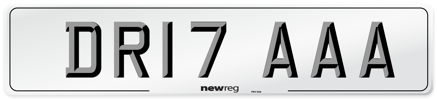 DR17 AAA Number Plate from New Reg